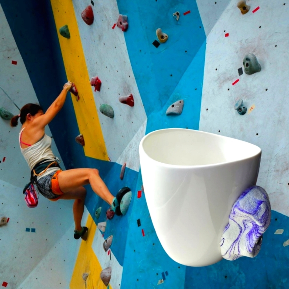 Rock Climbing Mug with Custom Handle from Climber Goods
